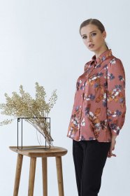 Блуза с длинным руквом VOVK модель 08334 квіти Фото