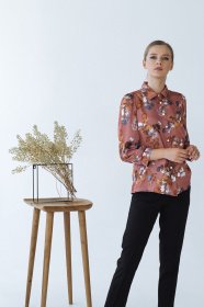 Блуза с длинным руквом VOVK модель 08334 квіти Фото