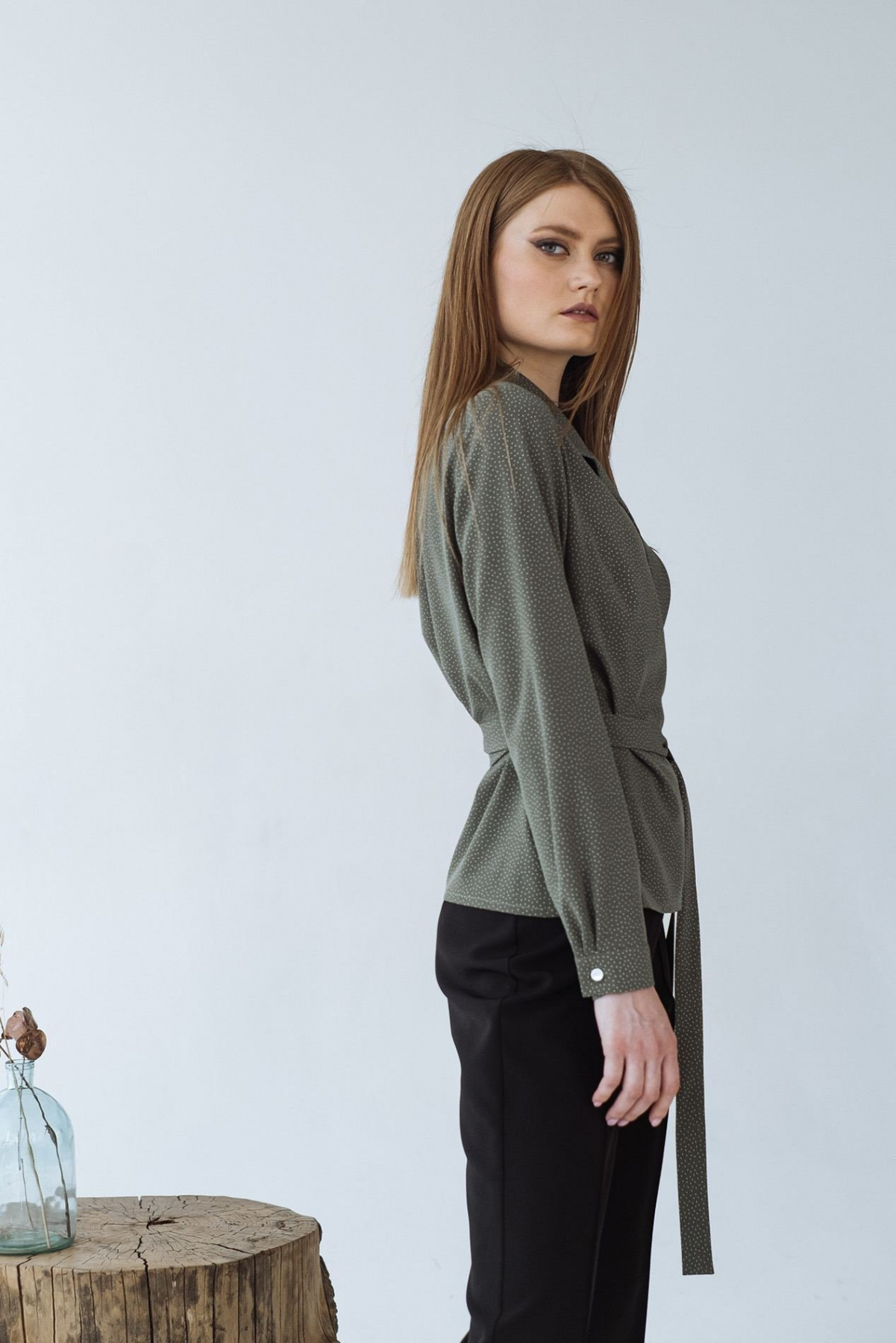 Блуза с длинным руквом VOVK модель 09334 горох Фото