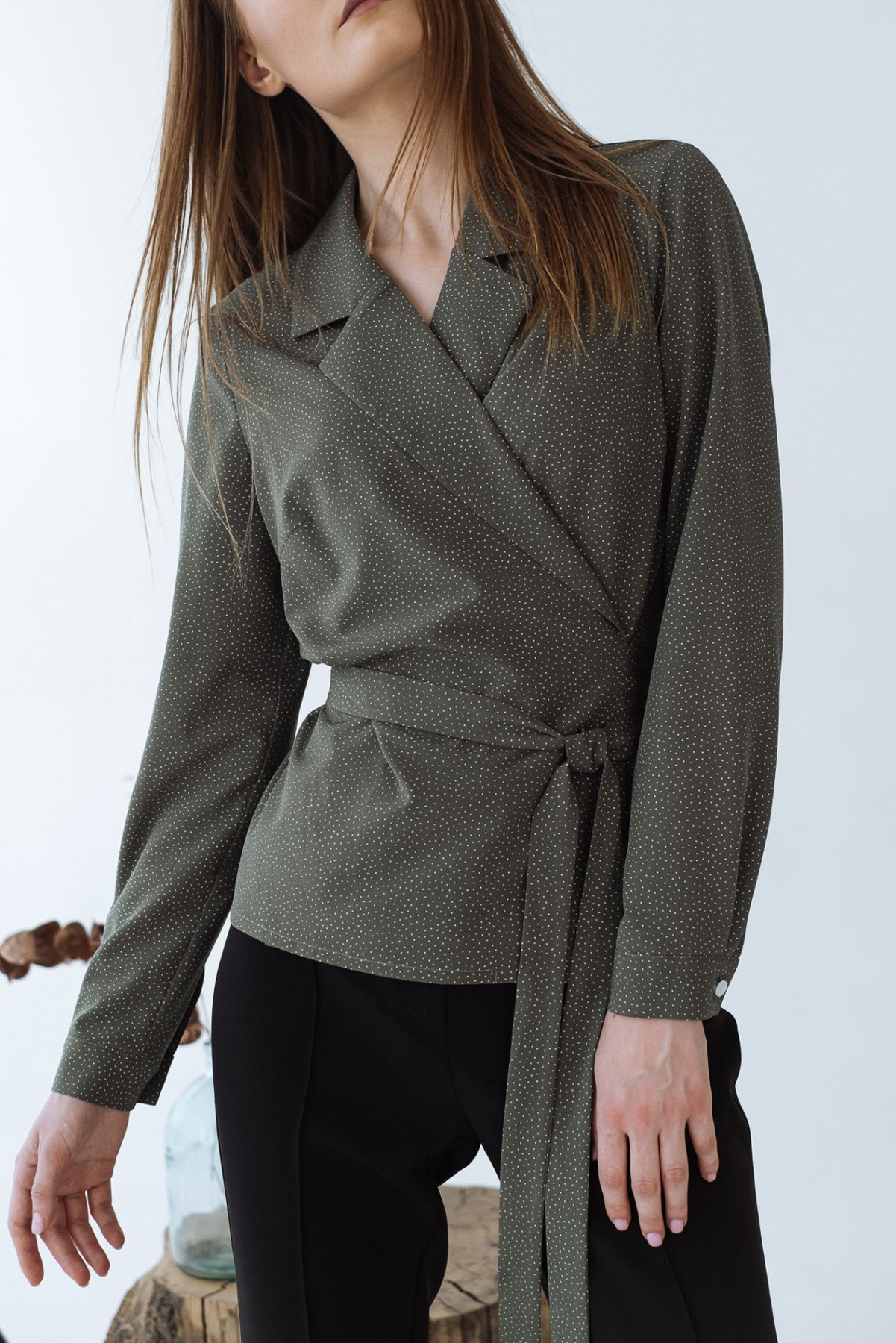 Блуза с длинным руквом VOVK модель 09334 горох Фото