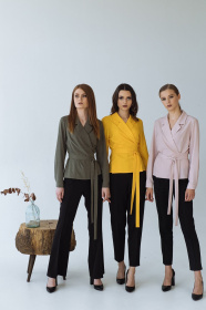 Блуза с длинным руквом VOVK модель 09334 горох Фото