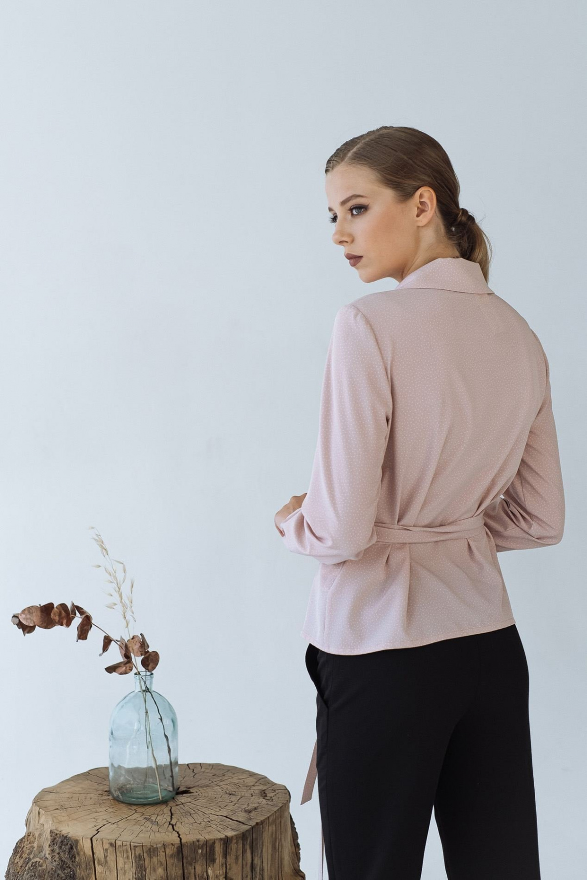 Блуза с длинным руквом VOVK модель 09336 горох Фото