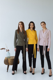 Блуза с длинным руквом VOVK модель 09336 горох Фото