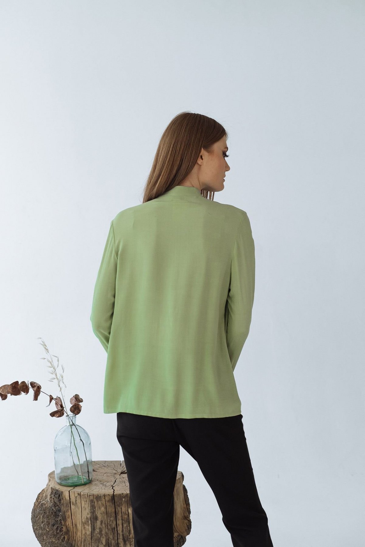 Блуза с длинным руквом VOVK модель 09381 фісташковий Фото