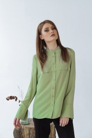 Блуза с длинным руквом VOVK модель 09381 фісташковий Фото