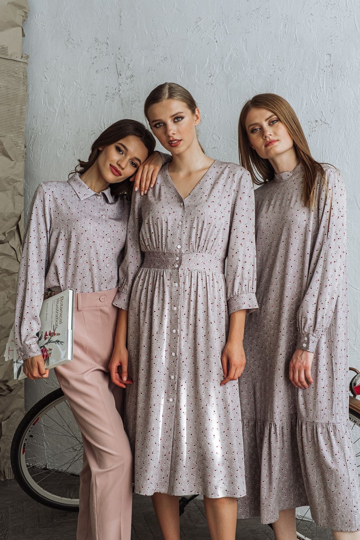 Блуза с длинным руквом VOVK модель 09688 сірий Фото