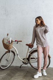 Блуза с длинным руквом VOVK модель 09688 сірий Фото