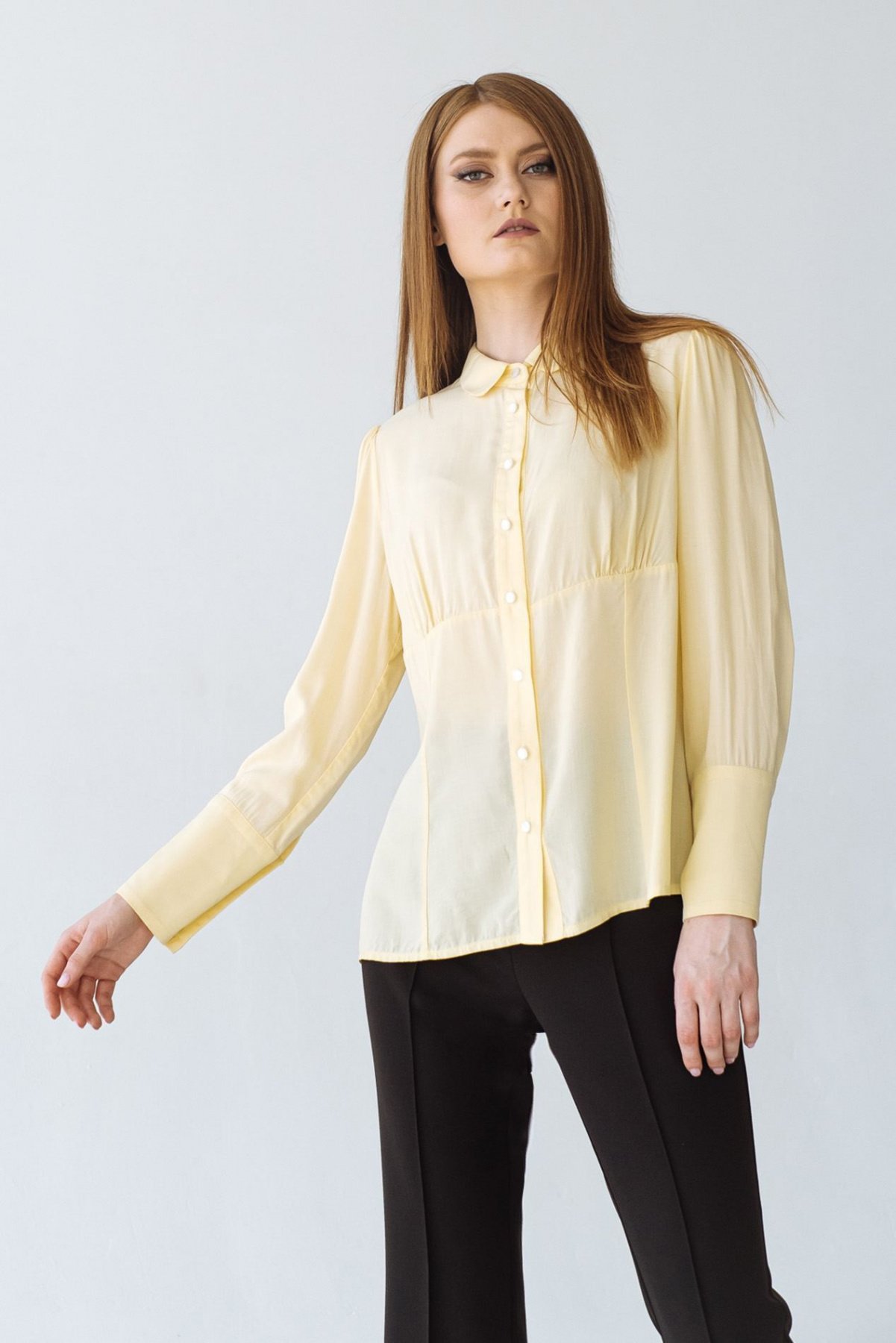 Блуза с длинным руквом VOVK модель 07426 лимонний Фото
