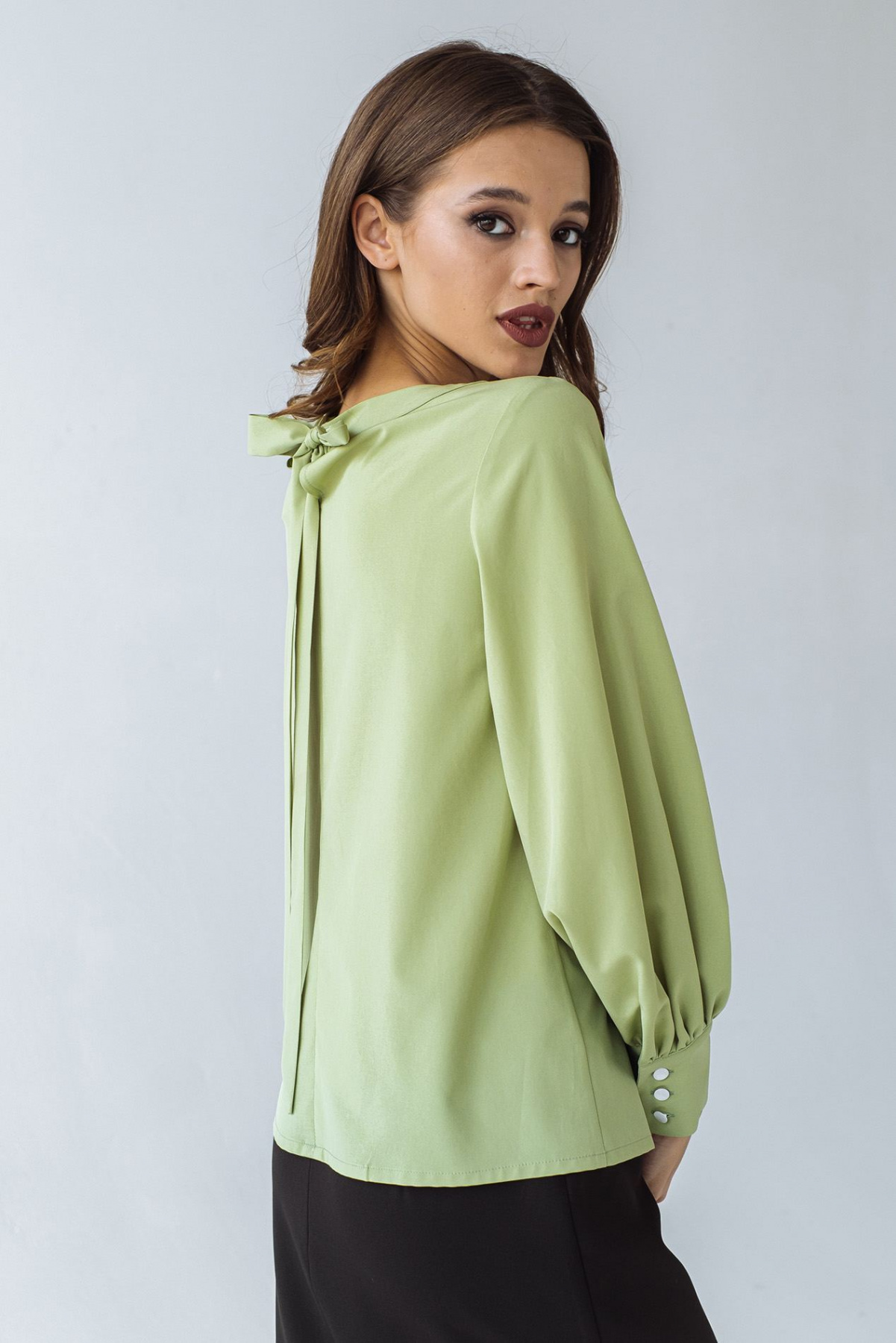 Блуза с длинным руквом VOVK модель 08654 фісташковий Фото