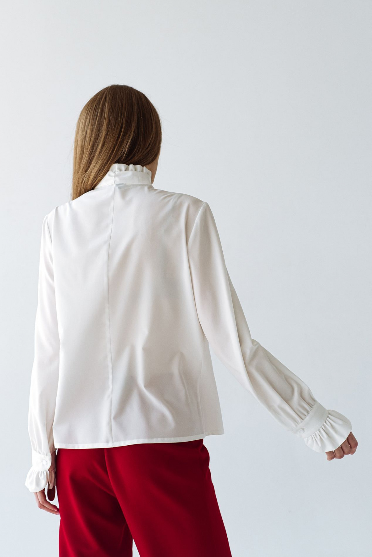 Блуза с длинным руквом VOVK модель 09308 молочний Фото