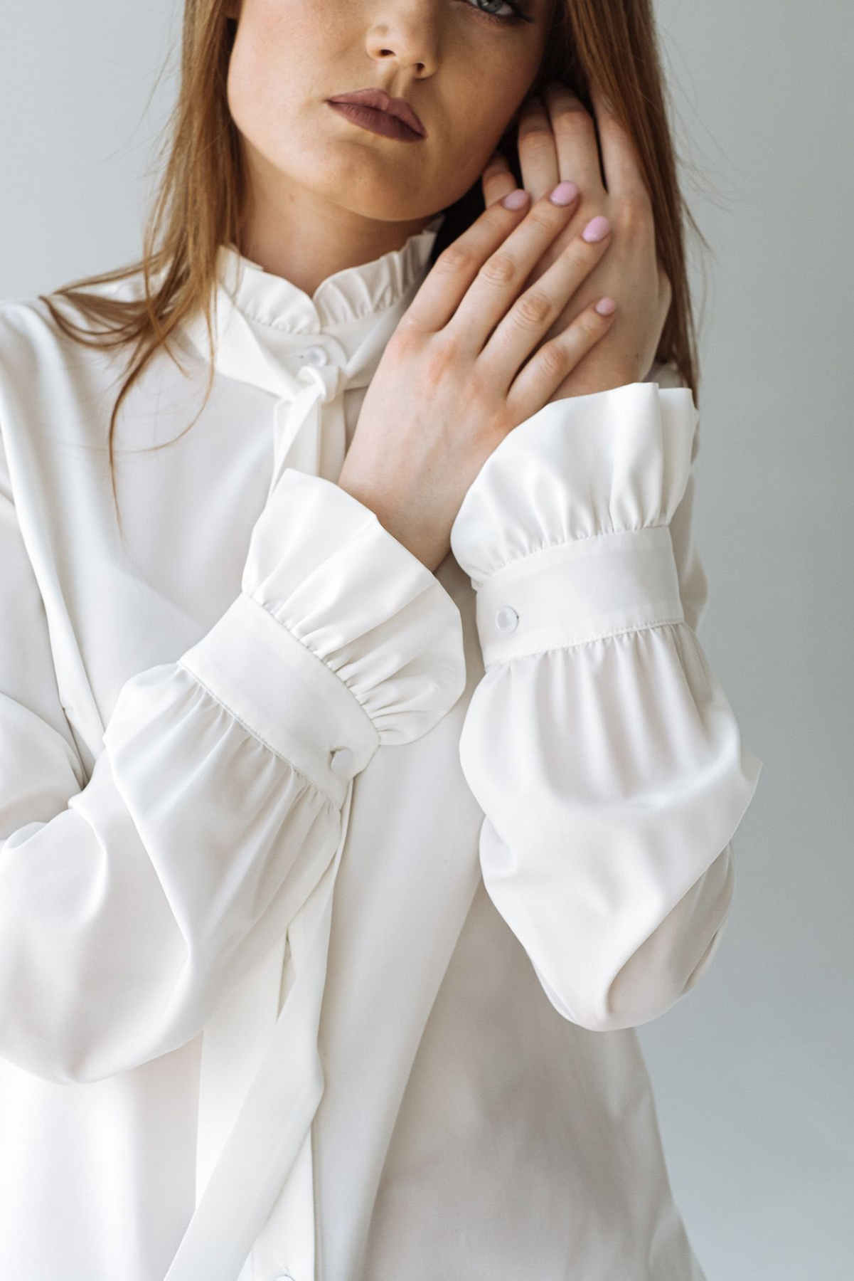 Блуза с длинным руквом VOVK модель 09308 молочний Фото