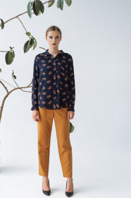 Блуза с длинным руквом VOVK модель 09402 квіти Фото