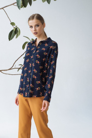 Блуза с длинным руквом VOVK модель 09402 квіти Фото