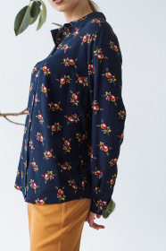 Блуза с длинным руквом VOVK модель 09402 квіти Фото