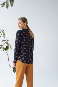 Блуза с длинным руквом VOVK модель 09402 квіти Фото