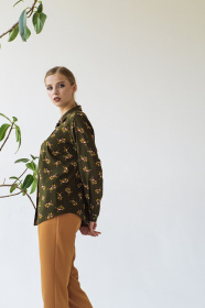 Блуза з довгим рукаом VOVK модель 09403 квіти Фото