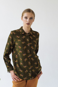 Блуза з довгим рукаом VOVK модель 09403 квіти Фото