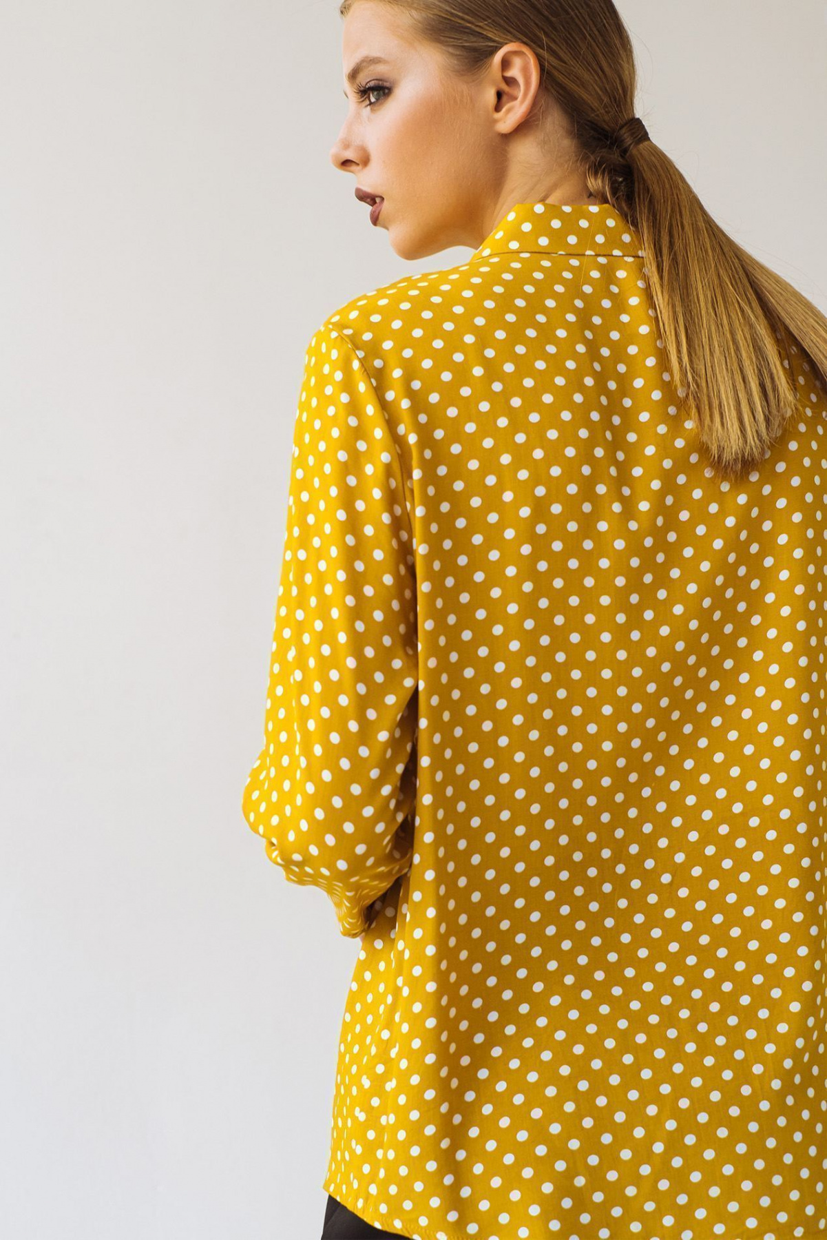 Блуза с длинным руквом VOVK модель 09586 горох Фото