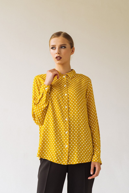 Блуза з довгим рукаом VOVK модель 09586 горох Фото