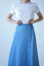 Юбки VOVK модель 09742 небесний Фото