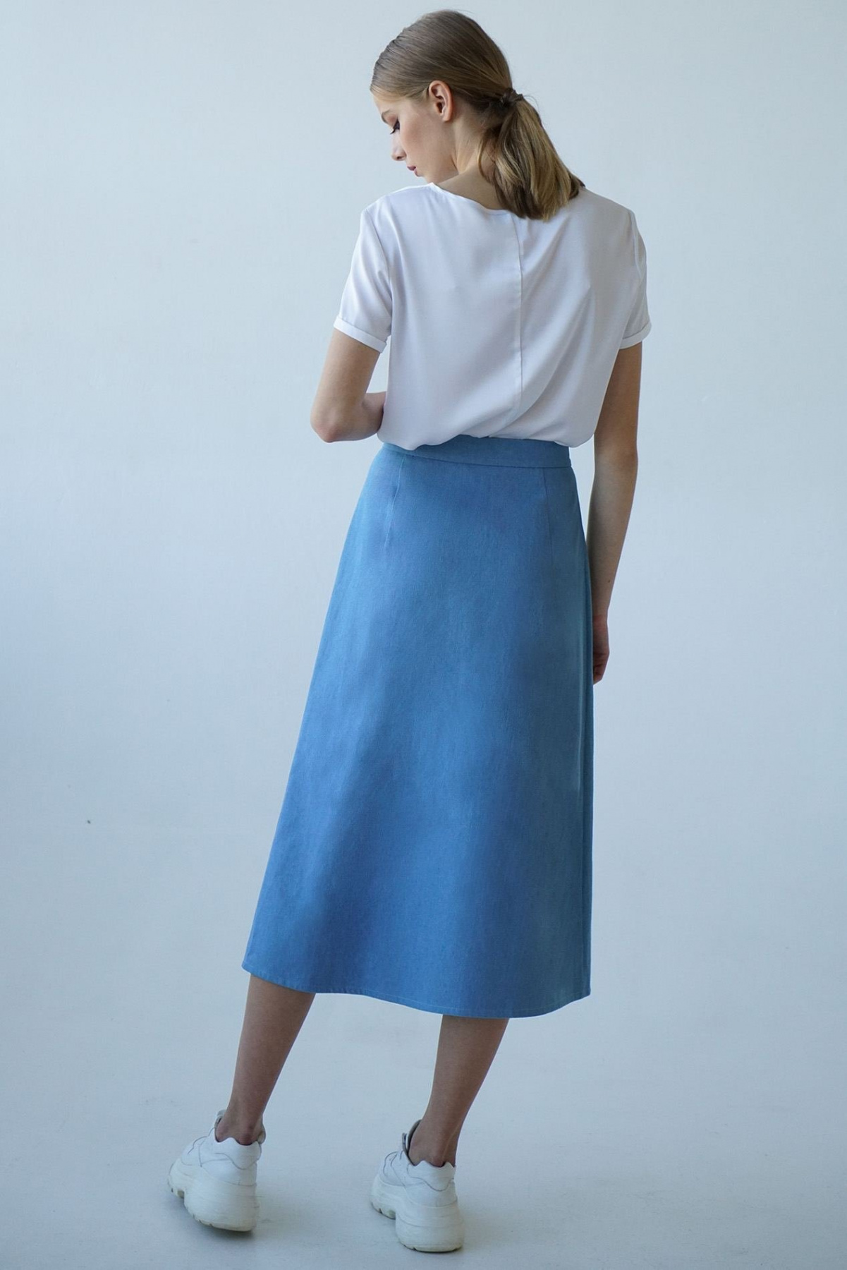 Юбки VOVK модель 09742 небесний Юбки VOVK модель 09742 небесний Фото