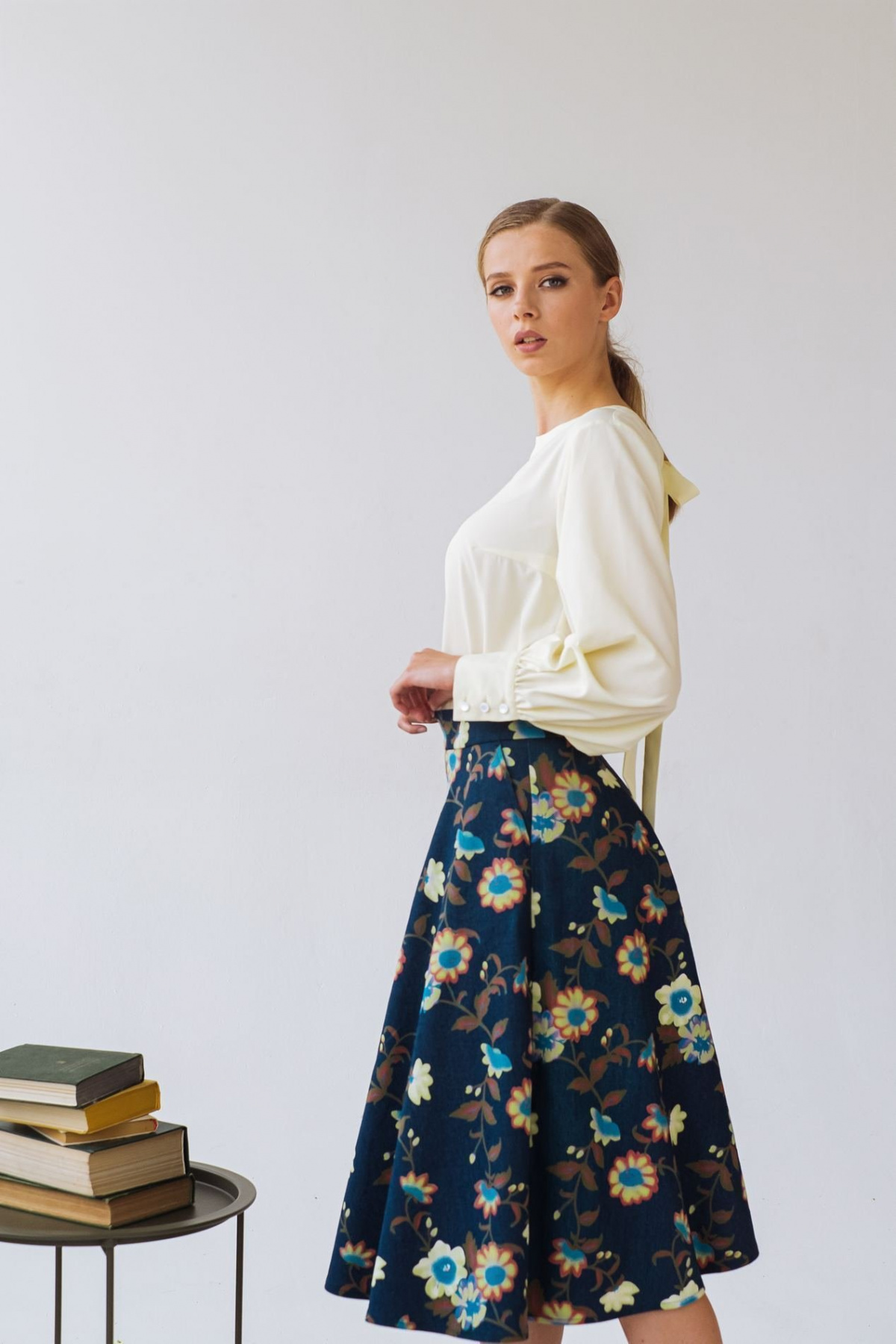 Юбки VOVK модель 09437 квіти Фото