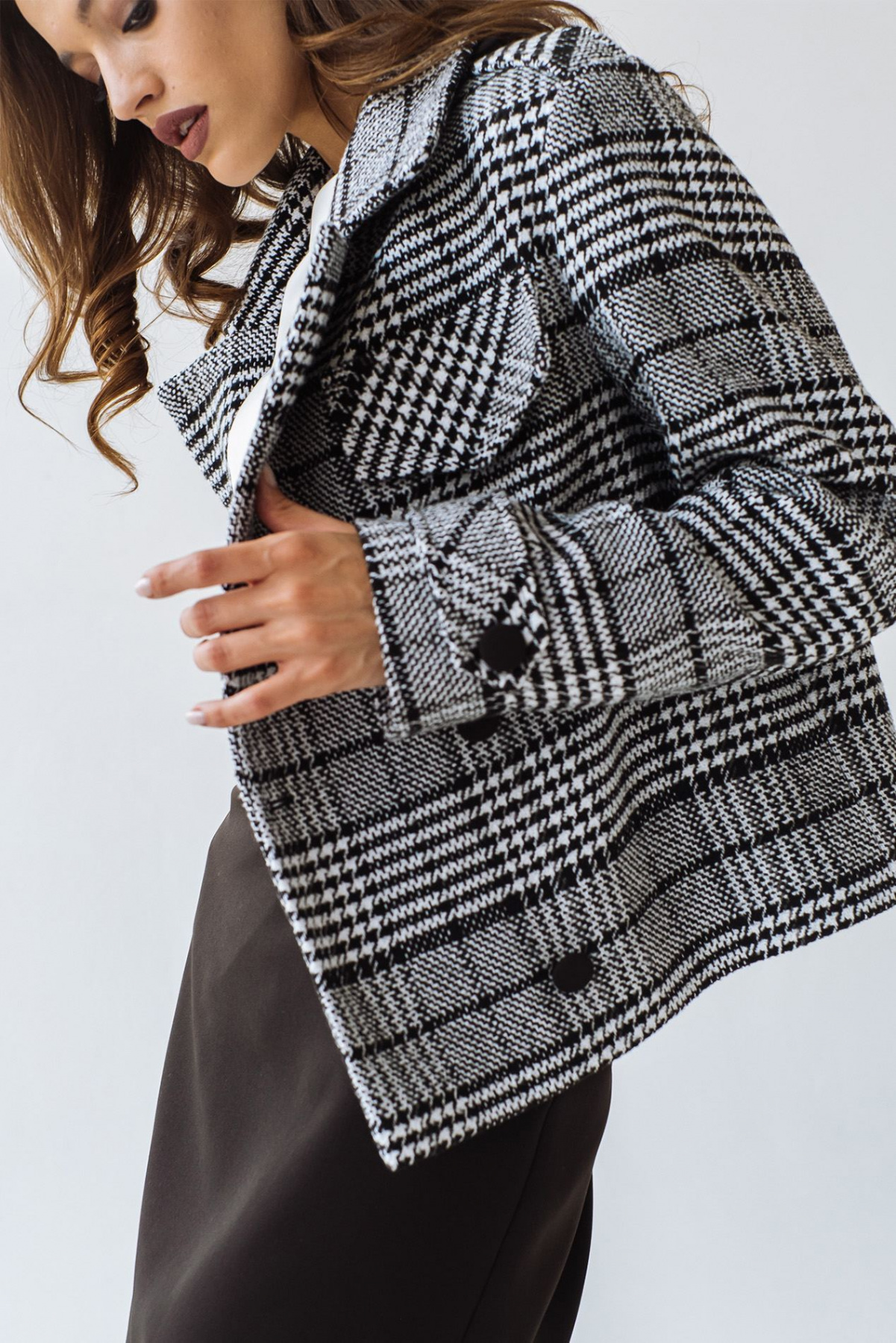 Демісезонна куртка VOVK Модель 09397 клітинка Фото