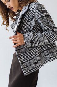 Демісезонна куртка VOVK модель 09397 клітинка Фото