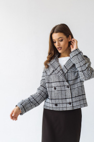 Демісезонна куртка VOVK модель 09397 клітинка Фото