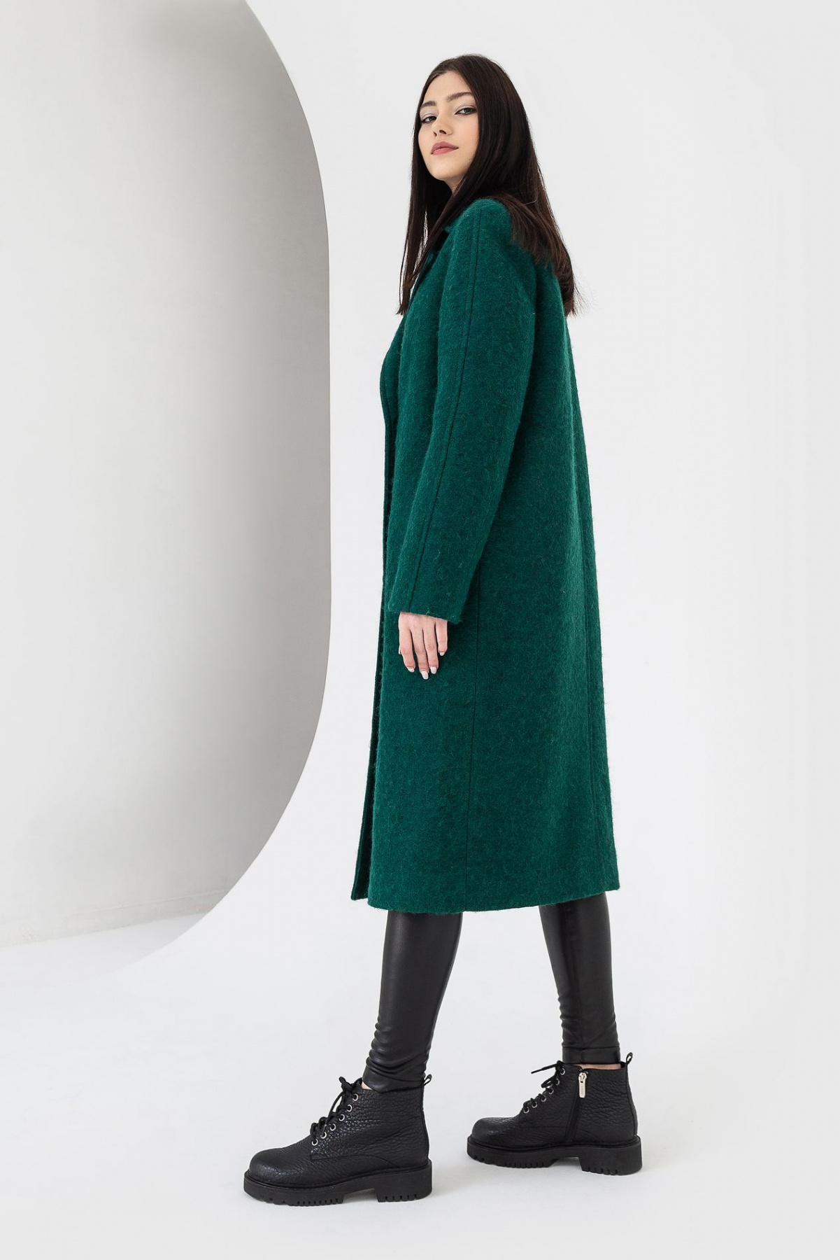 Пальто VOVK модель 07121 смарагдовий Фото
