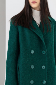 Пальто VOVK модель 07121 смарагдовий Фото