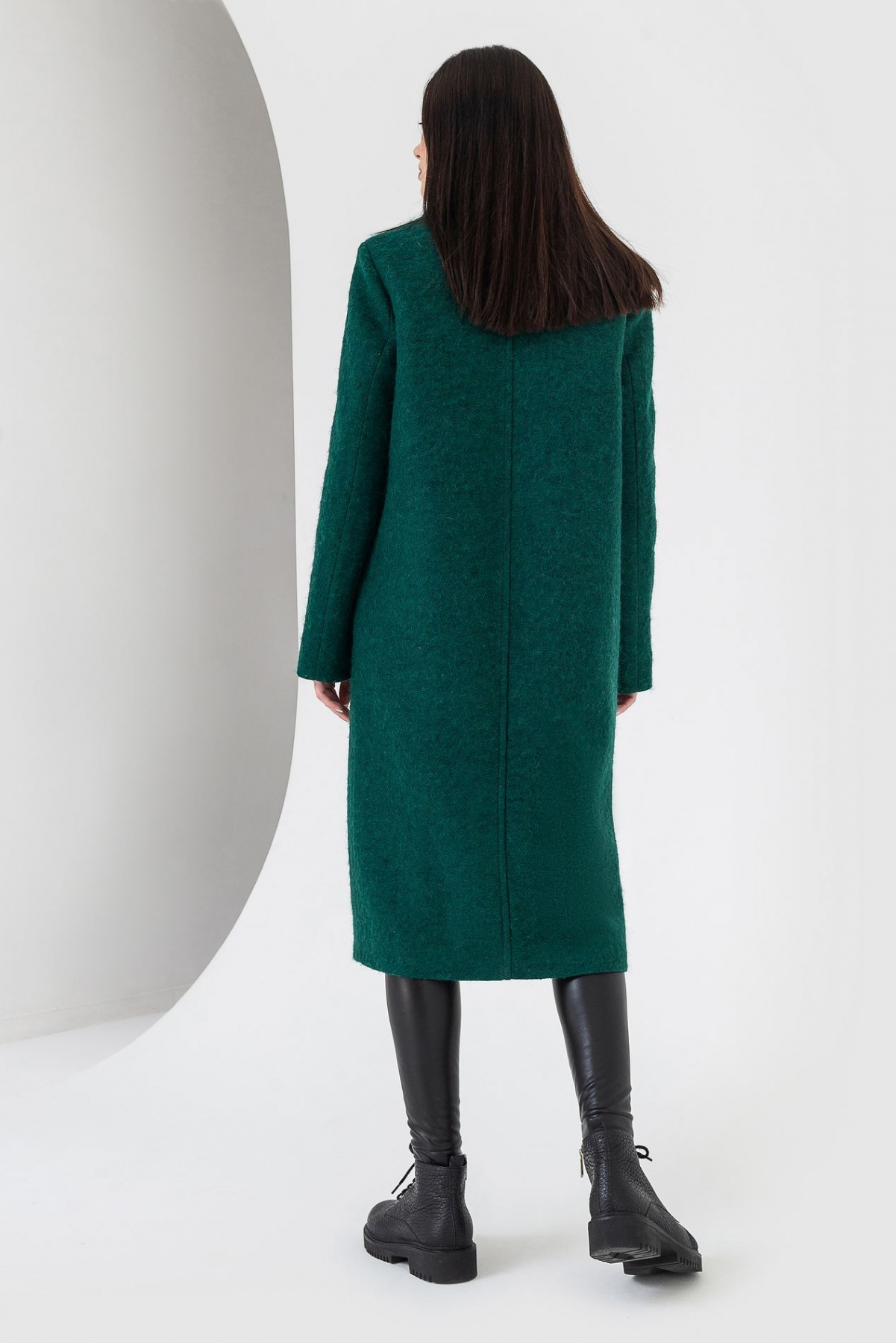 Пальто VOVK модель 07121 смарагдовий Фото