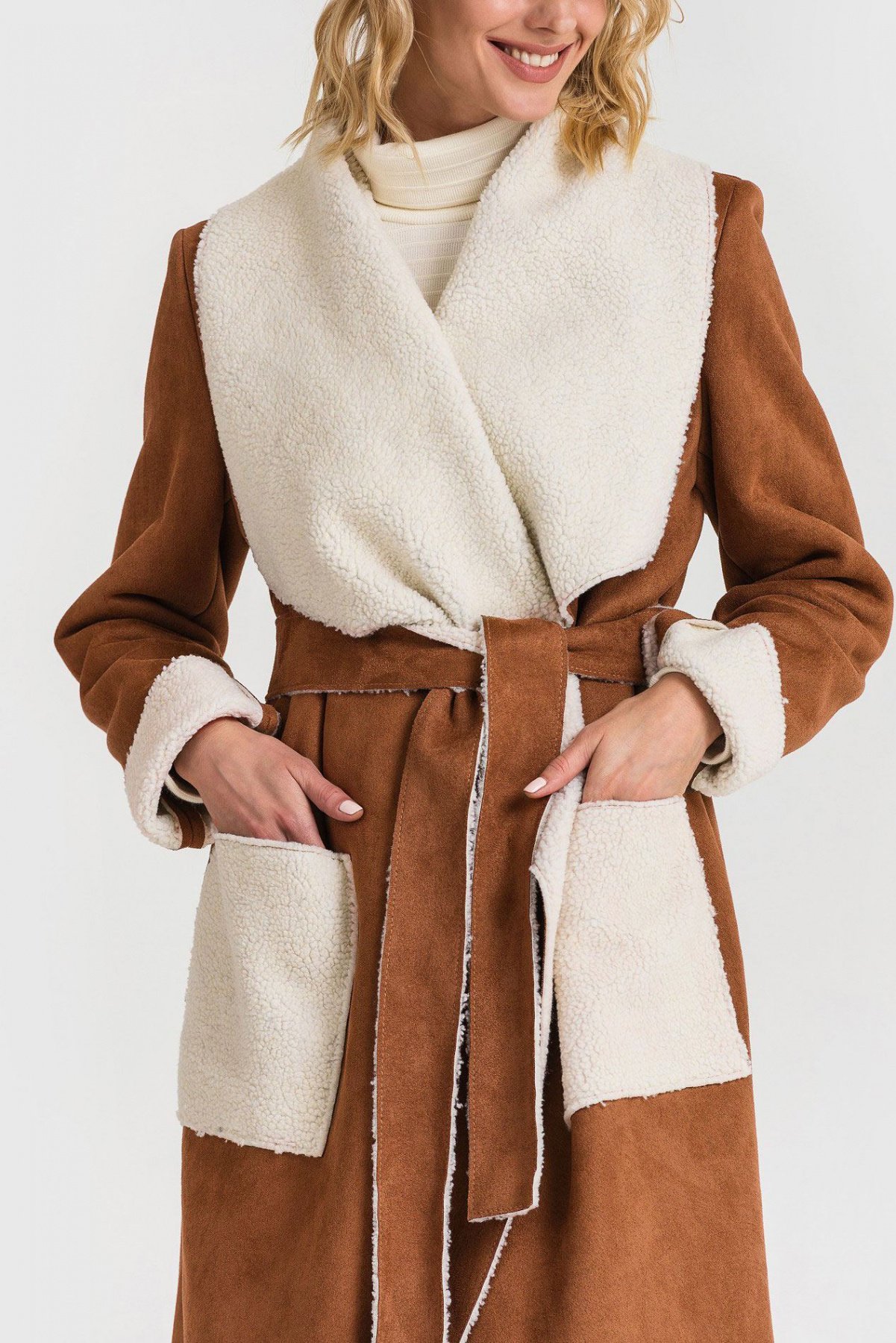 Пальто VOVK модель 04934 коричневий Фото