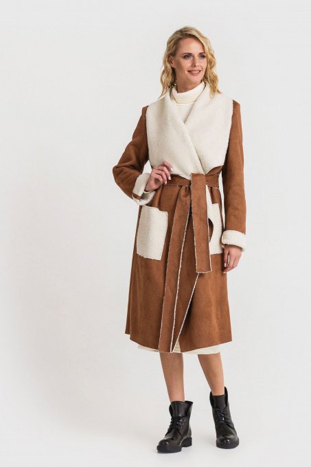 Пальто VOVK модель 04934 коричневий Фото