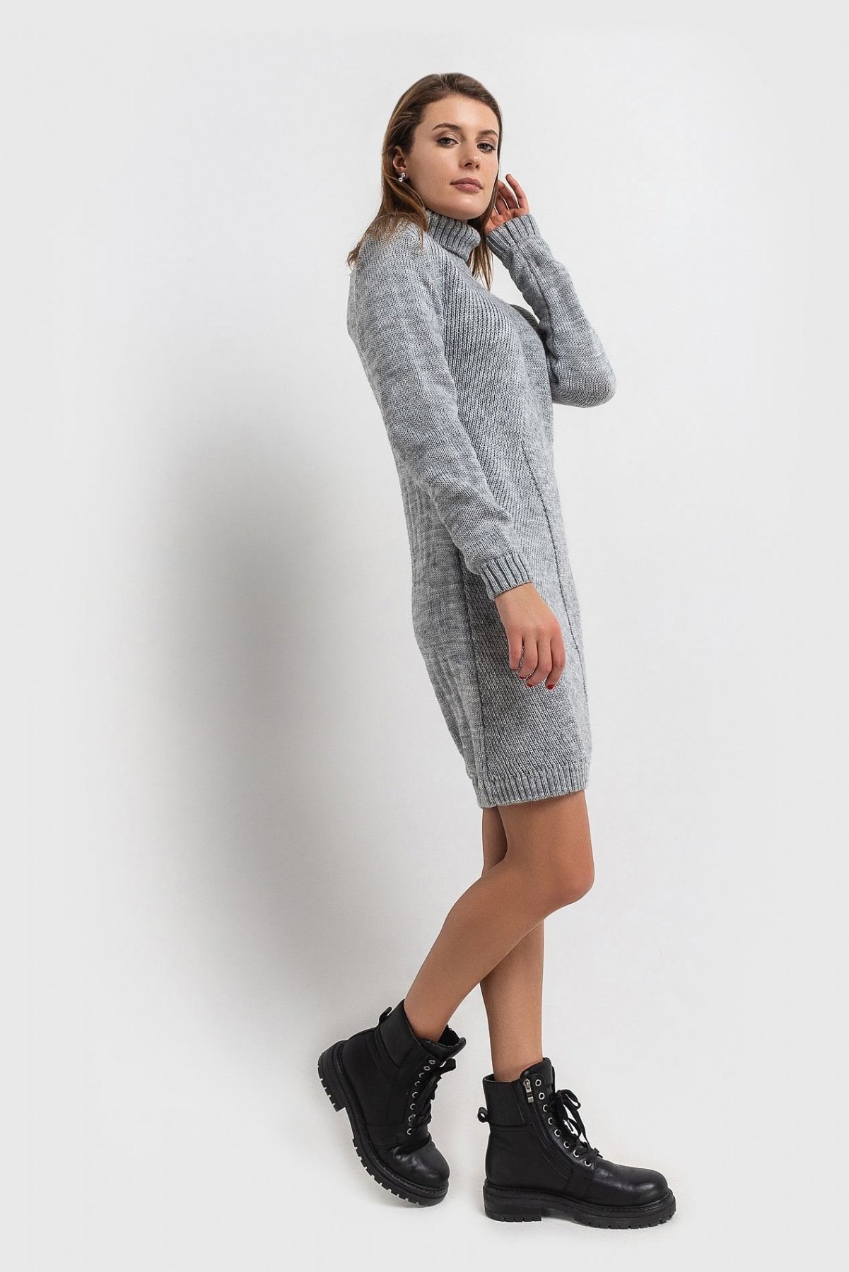 Платья VOVK модель 07255 сірий Фото