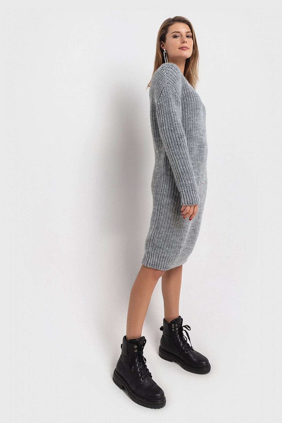 Платья VOVK модель 07259 сірий Фото