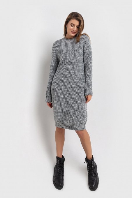 Платья VOVK модель 07259 сірий Фото