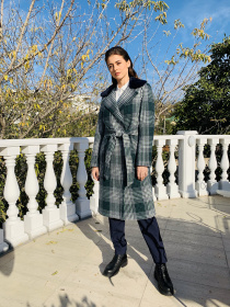 Пальто VOVK модель 06700 клітинка Фото