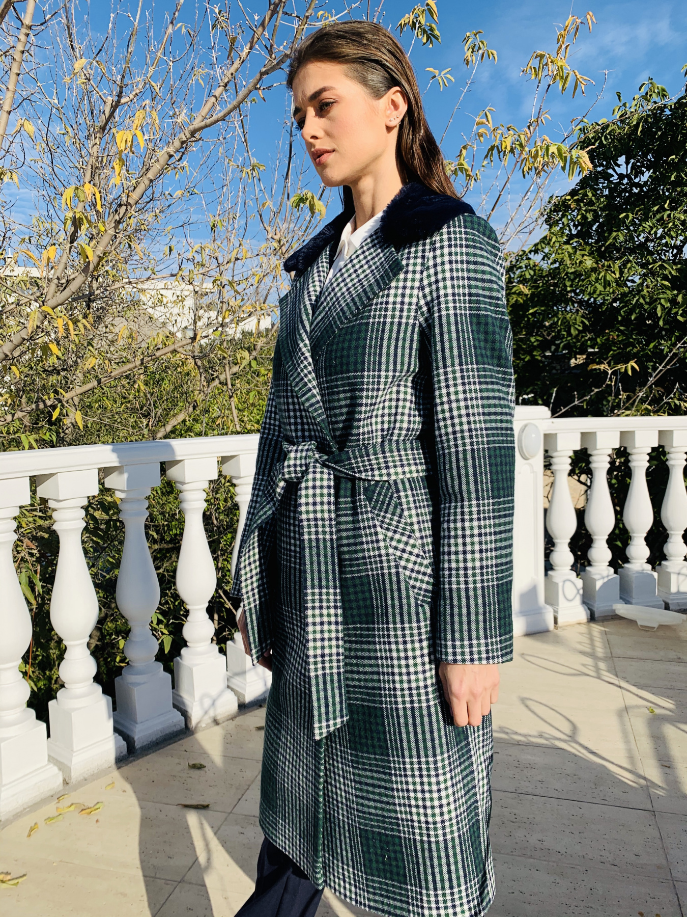 Пальто VOVK модель 06700 клітинка Фото