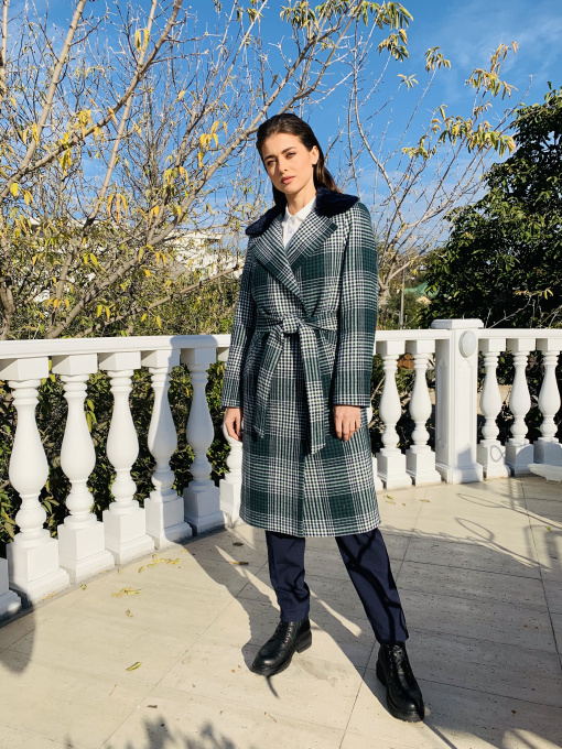 Пальто VOVK модель 06700 клітинка Фото