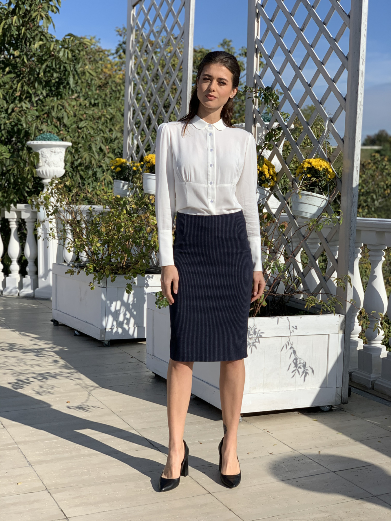 Юбки VOVK модель 09653 смужки Фото