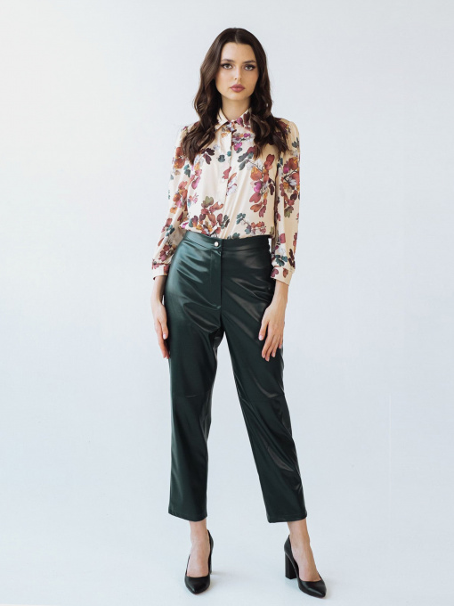 Брюки повседневные VOVK модель 07735 смарагдовий Фото