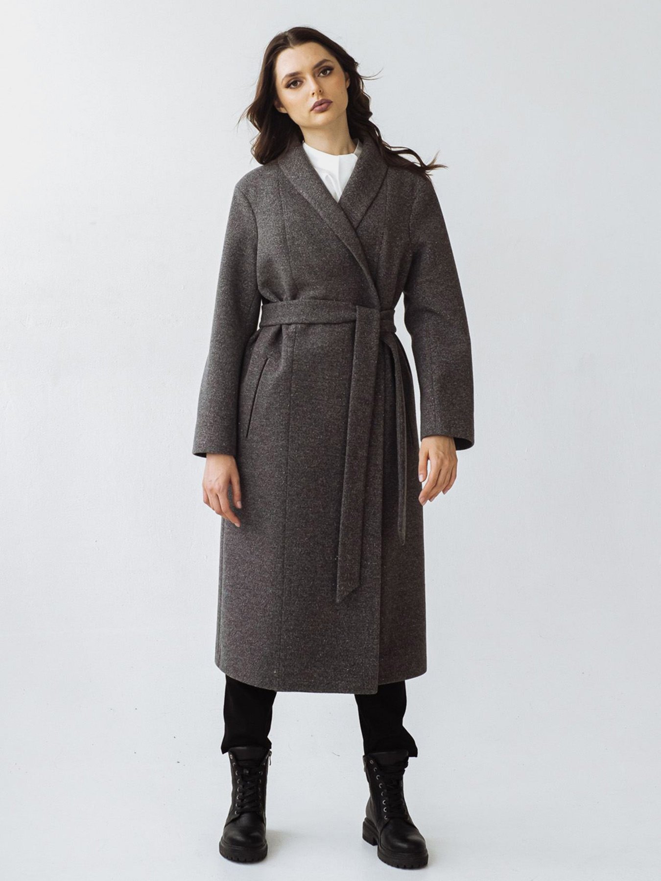 Пальто VOVK модель 09313 графіт Фото