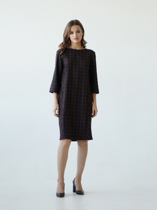 Платья VOVK модель 09566 клітинка Фото