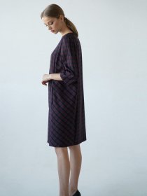 Платья VOVK модель 09567 клітинка Фото