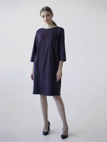 Платья VOVK модель 09567 клітинка Фото