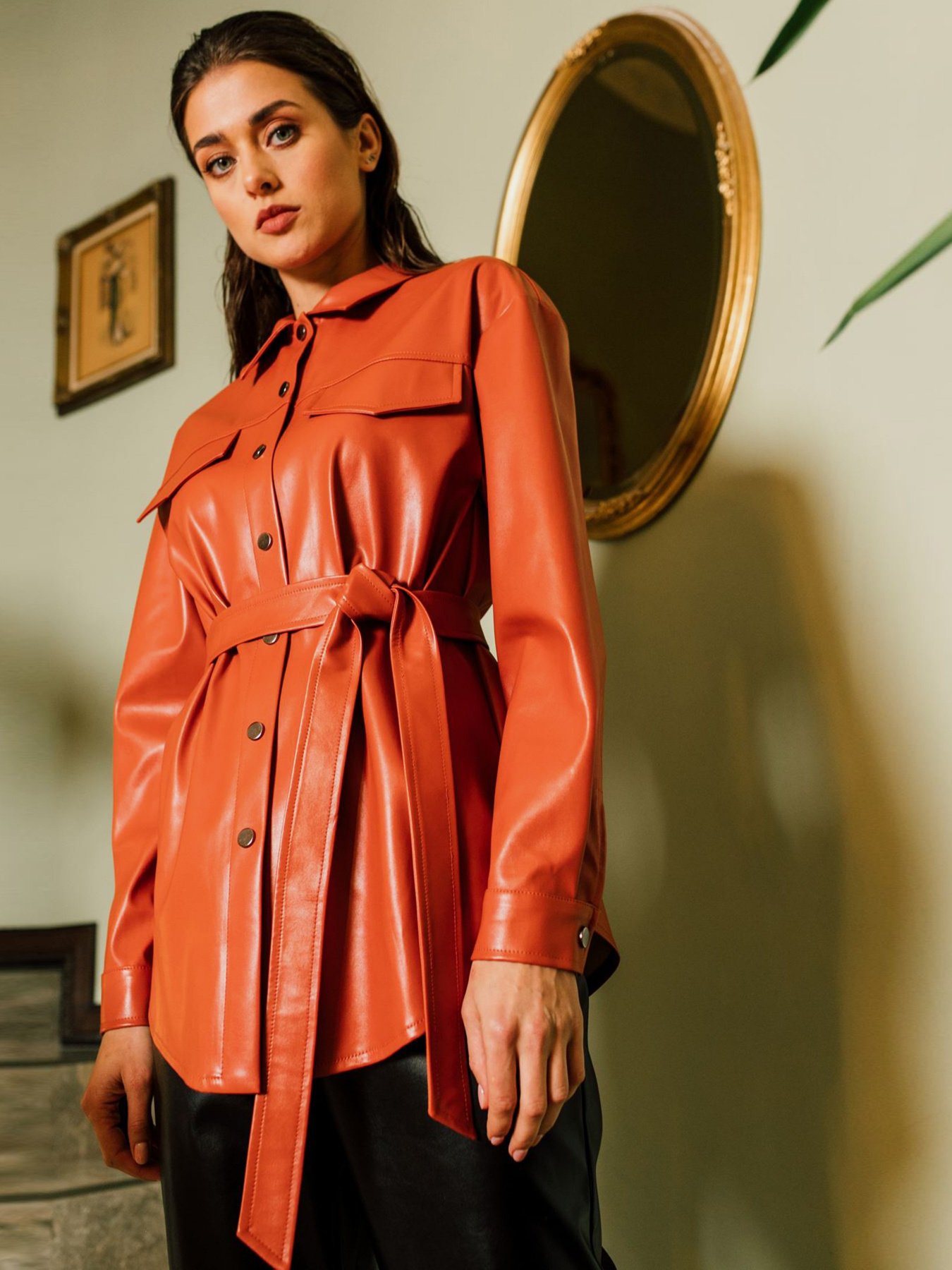 Блуза с длинным руквом VOVK модель 09796 теракот Фото