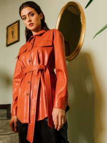 Блуза с длинным руквом VOVK модель 09796 теракот Фото