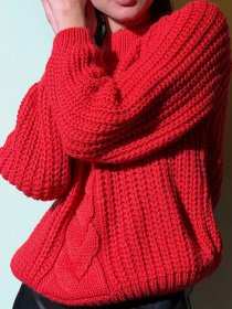 Свитер VOVK модель 09924 ягідний Фото