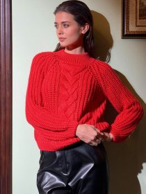 Свитер VOVK модель 09924 ягідний Фото